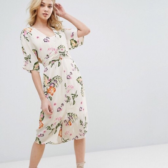 vero moda floral wrap dress